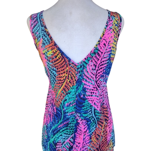 Lilly Pulitzer Double V Electric Feeling Cotton Tank Top Size Small - Picture 6 of 9